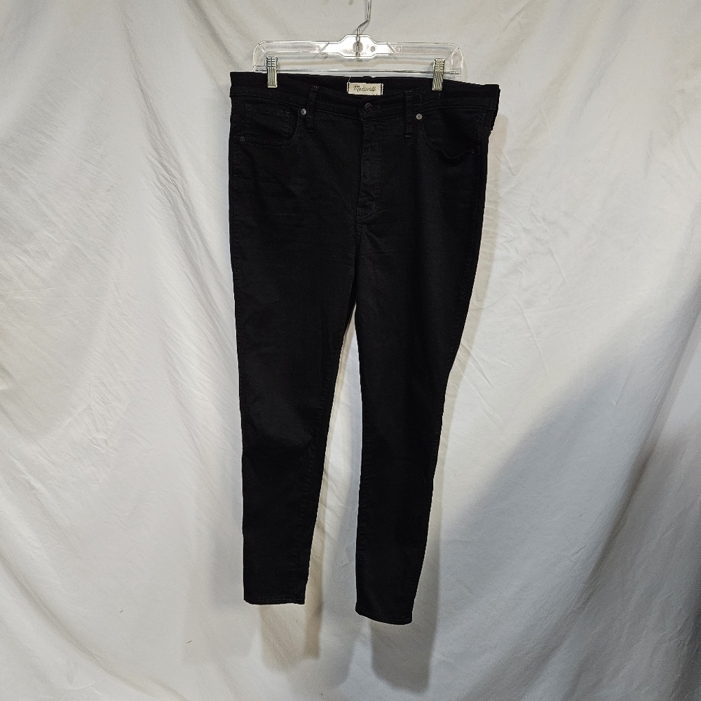 Madewell Black 10" high rise skinny jeans Size 32 Stretchy Denim NWOT
